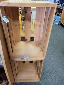 lot 720 image: LOT OF 2 WOODEN CRATES AS SHOWN.