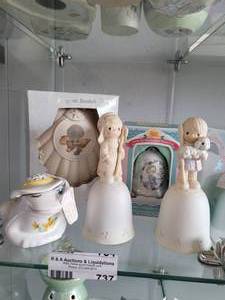 lot 737 image: LOT OF PRECIOUS MOMENTS IN ASSORTED STYLES AS SHOWN.