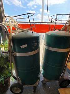 lot 774 image: 2 AQUAMATICS TANKS ON CARTS AS SHOWN.