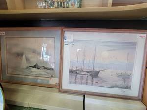 lot 795 image: 2 FRAMED PRINTS AS SHOWN. 17 X 21.