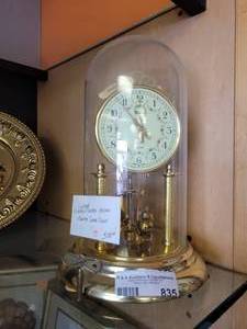 lot 835 image: VINTAGE NISHIN MASTER 400DAY MANTLE DOME CLOCK AS SHOWN.