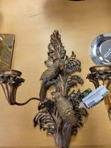 lot 869 image: VINTAGE PARROT THEME SCONCE IN STYLEDESIGNCOLOR SHOWN.