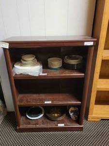 lot 979 image: 4-TIER BOOKCASE  SHELF IN STYLECOLORCONDITION SHOWN. CONTENTS SHOWN NOT INCLUDED