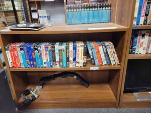 lot 1059 image: 3-TIER BOOKCASESHELF IN STYLE SHOWN. CONTENTS SHOWN NOT INCLUDED