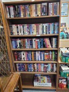 lot 1073 image: BOOKCASE  SHELF IN STYLECOLOR SHOWN. CONTENTS SHOWN NOT INCLUDED (DELAYED PICK UP BETWEEN 200 PM AND 400 PM)