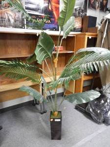 lot 1080 image: ARTIFICIAL PLANT WITH VASE AS SHOWN.