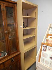 lot 1122 image: BOOKCASE  SHELF IN STYLECOLOR SHOWN. CONTENTS SHOWN NOT INCLUDED (DELAYED PICK UP BETWEEN 200 PM AND 400 PM)
