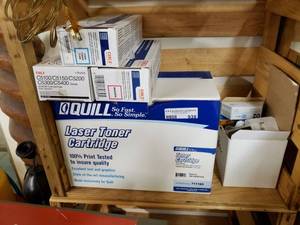 lot 938 image: LOT OF TONER AND INK CARTRIDGES AS SHOWN.