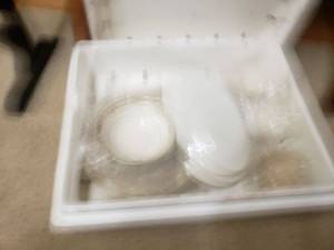 lot 1025 image: HOMER LAUGHLIN DISHES IN STYLEDESIGN SHOWN.