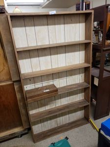 lot 1036 image: 6-TIER BOOKCASESHELF IN STYLE SHOWN. CONTENTS SHOWN NOT INCLUDED