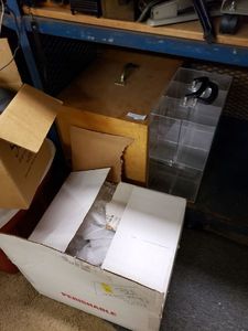 lot 1047 image: AT&T PROMOTIONAL SALESMAN MODEL IN CASE, ACRYLIC CASEDISPLAY AND MORE AS SHOWN.