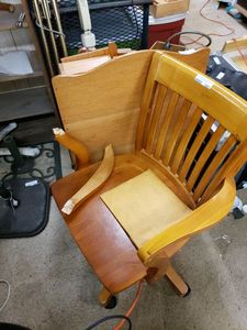 lot 1091 image: WOOD CHAIR AND MORE AS SHOWN.