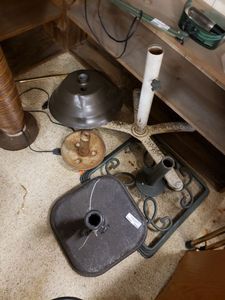 lot 1092 image: METAL UMBRELLA STANDS AND MORE AS SHOWN.
