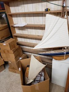 lot 1110 image: WOODEN SHIP MODELS INCLUDING STONEHAVEN WINES AUSTRALIA IN STYLESCONDITION SHOWN.