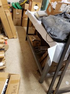 lot 1166 image: METAL WORKTABLE AS SHOWN.