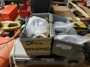 lot 1187 image: LOT OF DRILL ACCESSORIES AS SHOWN.