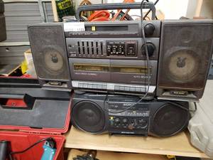 lot 1188 image: 2 PORTABLE STEREOSRADIOS AS SHOWN.