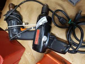 lot 1191 image: 2 ELECTRIC DRILLS AS SHOWN.