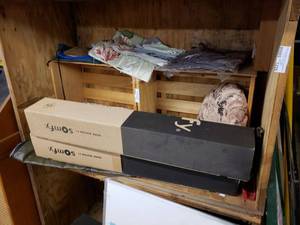 lot 1225 image: WOOD CRATES WITH CONTENTS AS SHOWN.