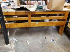 lot 1232 image: BED FRAMING AS SHOWN. OTHER ITEMS NOT INCLUDED