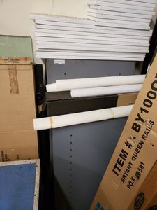 lot 1249 image: LOT OF SHELVES IN VARIOUS SIZESSTYLES AS SHOWN.