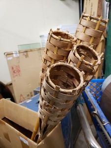 lot 1271 image: LOT OF TIKI LIGHT HOLDERS AS SHOWN.