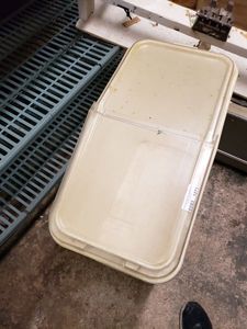 lot 1273 image: RESTAURANT STYLE FOOD STORAGE CONTAINER ON WHEELS AS SHOWN.