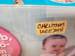 lot 1365 image: CHRISTMAS WREATH AND SHOVEL AS SHOWN.