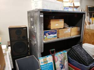 lot 1367 image: WAREHOUSE CART ON CASTERS IN STYLE SHOWN. CONTENTS NOT INCLUDED (DELAYED PICK UP BETWEEN 200 PM AND 400 PM)