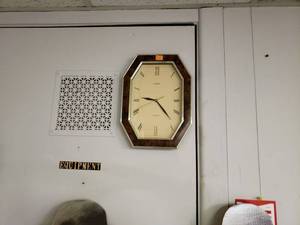 lot 932 image: WALL CLOCK AS SHOWN.