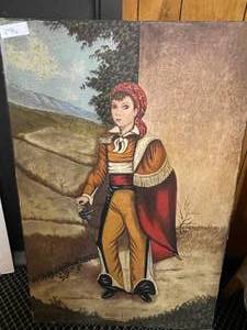 lot 1416 image: CANVAS PAINTING IN STYLE SHOWN.