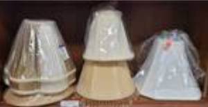 lot 1477 image: LOT OF LAMP SHADES AS SHOWN.