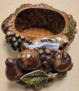 lot 1478 image: VINTAGE INARCO CERAMIC FRUIT DISH WITH COVER AS SHOWN.