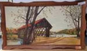 lot 1480 image: VINTAGE PAINTING ON CANVAS BY MARY JANE HALL