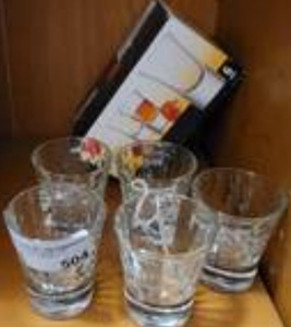 lot 1513 image: LOT OF SHOT GLASSES AS SHOWN.