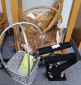 lot 1526 image: LOT OF ASSORTED BASKETS AS SHOWN.