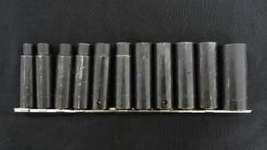 lot 4 image: Matco Tools Deep Socket Set - 12 Drive (10mm, 11mm, 12mm, 13mm, 14mm, 15mm, 16mm, 17mm, 18mm, 21mm, 24mm)