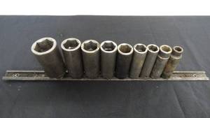 lot 7 image: MAC Tools Deep Socket Set - 12 Drive (716, 916, 58, 1116, 1316, 78, 1516, 1, 1 14)