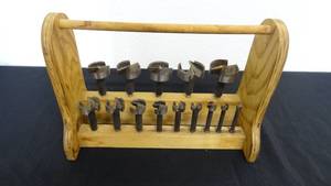 lot 15 image: Rare Fisch Werkzeuge 14 Piece Forstner Bit Set w Caddy - Made in Austria