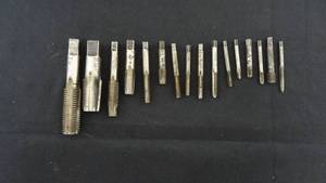 lot 34 image: Lot of 16 Flute Taps - Misc Brands Like Winter, Morse, Alworth, Latrobe, Greenfield (34, 12, 14 &amp More)