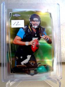 lot 12 image: 2014 Topps Chrome Football #187 Blake Bortles RC Jacksonville Jaguars