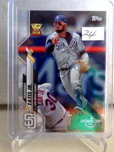 lot 24 image: 2020 Topps Opening Day Fernando Tatis Jr Rookie Cup #189 San Diego Padres