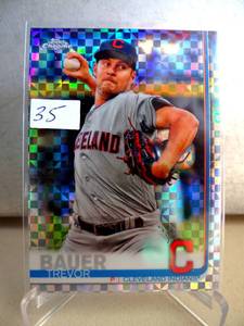 lot 35 image: 2019 Topps Chrome X-Fractor Trevor Bauer