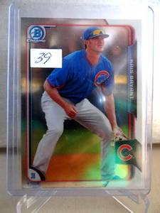 lot 39 image: KRIS BRYANT 2015 Bowman Chrome Prospects #BCP100 Chicago Cubs