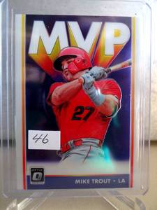 lot 46 image: 2019 Donruss Optic Mike Trout MVP #MVP-6