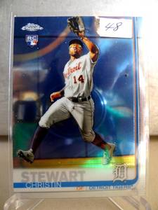 lot 48 image: 2019 Topps Chrome  Rookie #69 Christin Stewart  Detroit Tigers
