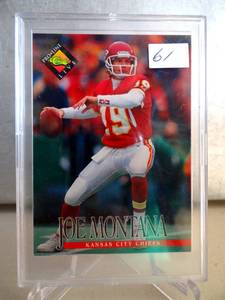 lot 61 image: 1994 Pro Line Live JOE MONTANA #61 football card  Kansas City Chiefs QB