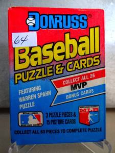 lot 64 image: 1989 Donruss Baseball Cards Featuring Warren Spahn Unopened WAX Pack