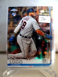 lot 74 image: ROOKIE - 2019 Topps Chrome Dawel Lugo RC rookie #172