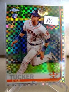 lot 80 image: ROOKIE - 2019 Topps Chrome Running X-Fractor Kyle Tucker Astros Rookie RC #39